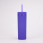 20Oz Double-Layer Plastic Skinny Tumbler with Matching Straw - DunbiBeauty, LLC