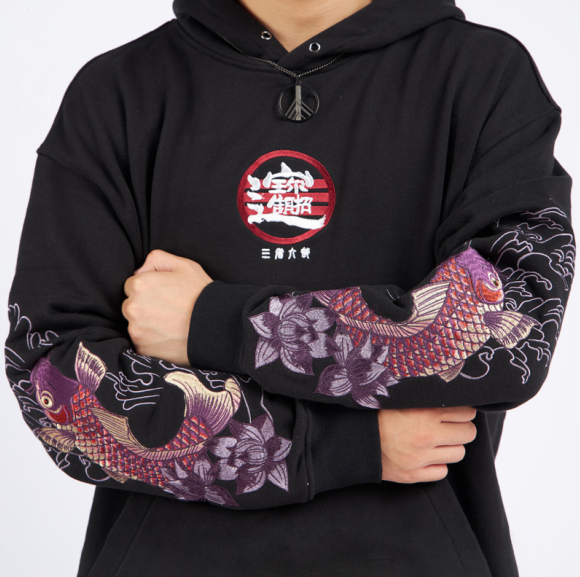 Men's Koi Fish Hoodie nihaodropshipping