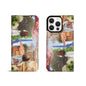 Phone14 Flip Phone Case (Triple Camera)｜ PU - Paris, France, Eiffel Tower, Watercolor, Girls, Notebook, Café, View, Day, Clouds, Cute (Designed by Dunbi)