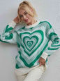 Heart Dropped Shoulder Sweater