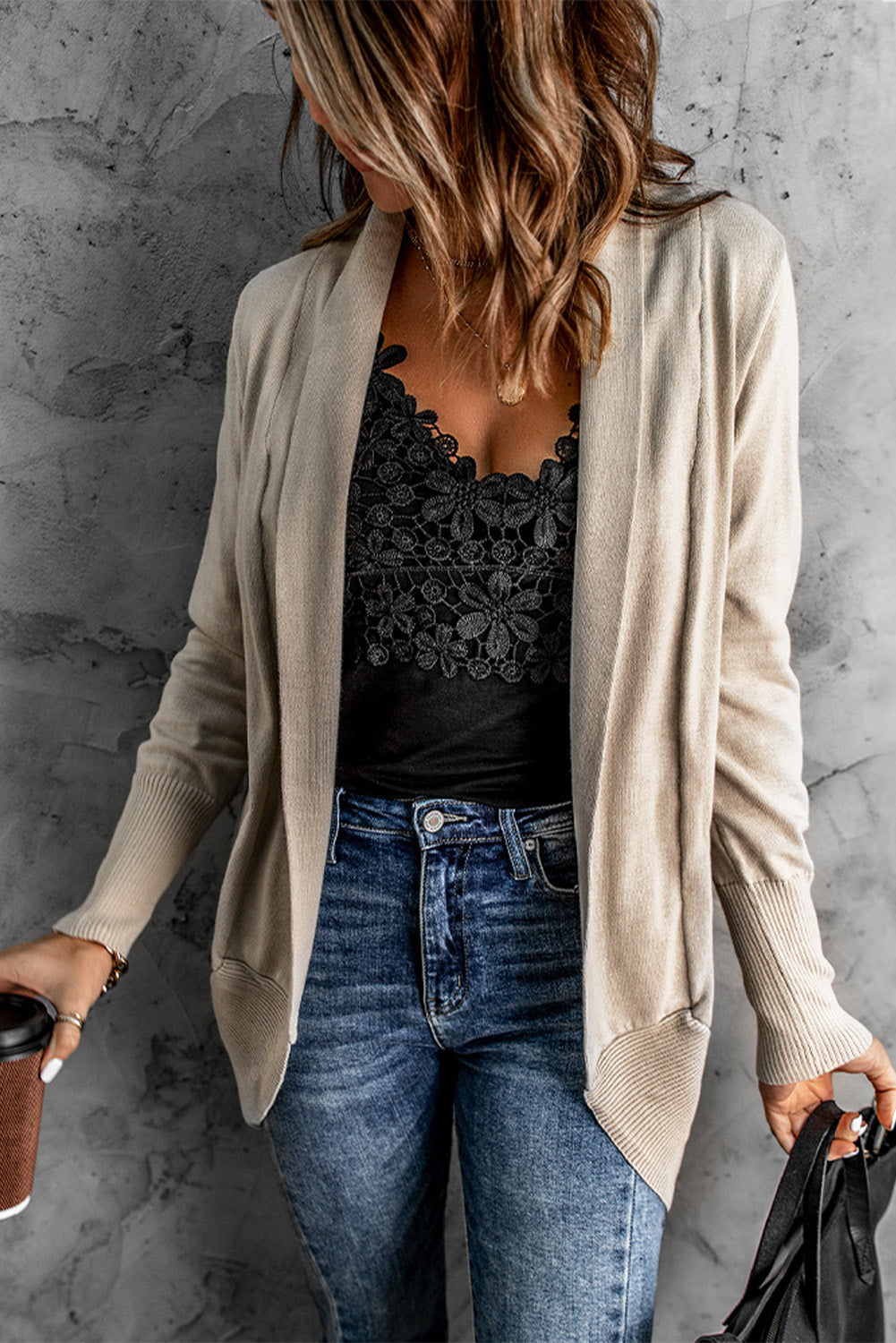 Super Soft Long Sleeve Open Cardigan Kiwidrop