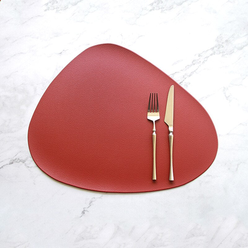 2/3/4PCS Tableware Pad Placemat Table Mat Heat Insulation PU Leather Bowl Coaster Kitchen Non-Slip - DunbiBeauty, LLC