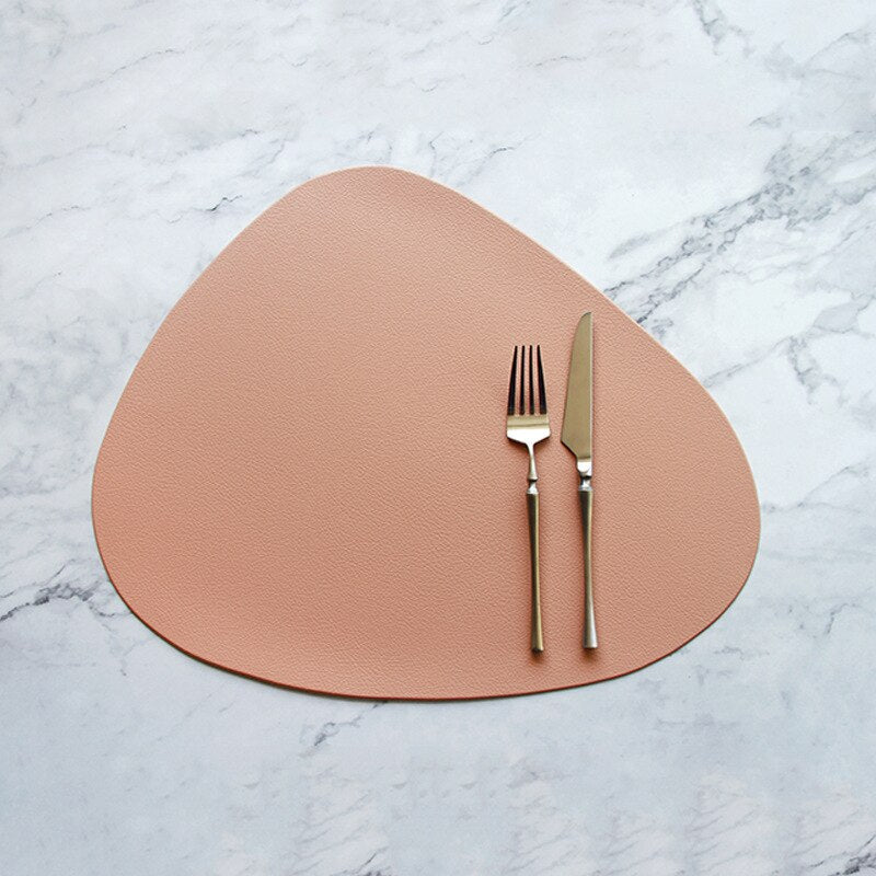 2/3/4PCS Tableware Pad Placemat Table Mat Heat Insulation PU Leather Bowl Coaster Kitchen Non-Slip - DunbiBeauty, LLC