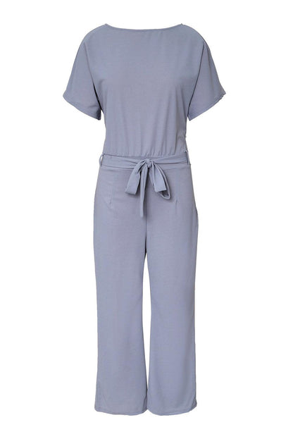 Oh So Glam Belted Wide Leg Jumpsuit Kiwidrop