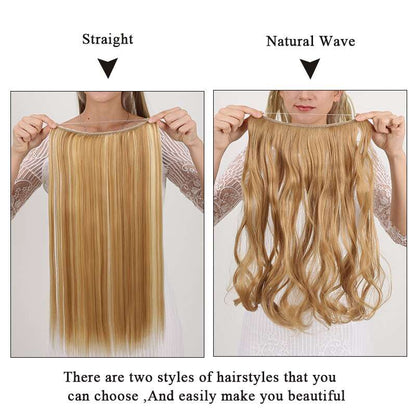 24 Inches Invisible Wire No Clips Hair Extension - DunbiBeauty, LLC