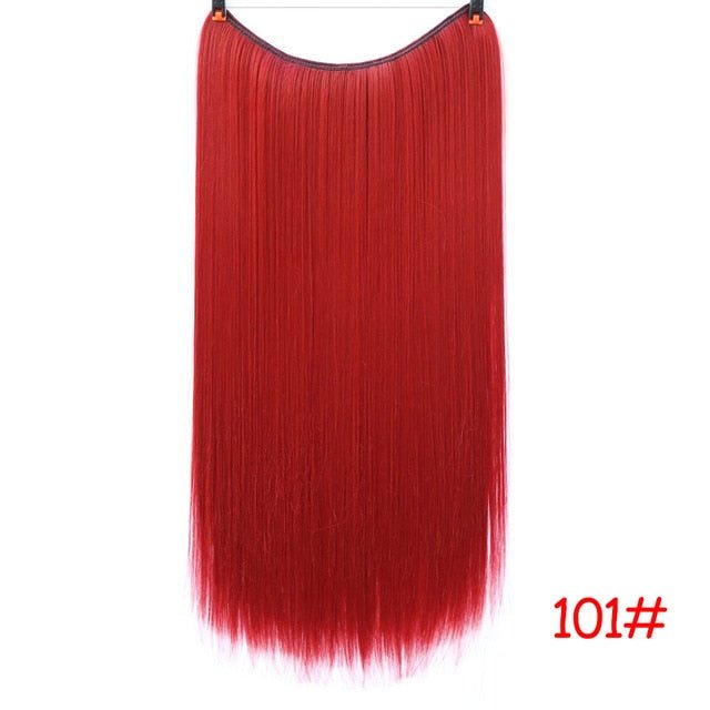 24 Inches Invisible Wire No Clips Hair Extension - DunbiBeauty, LLC