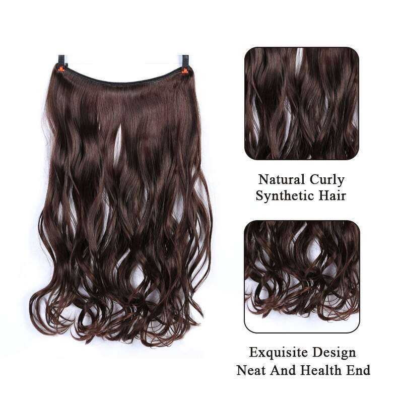 24 Inches Invisible Wire No Clips Hair Extension - DunbiBeauty, LLC