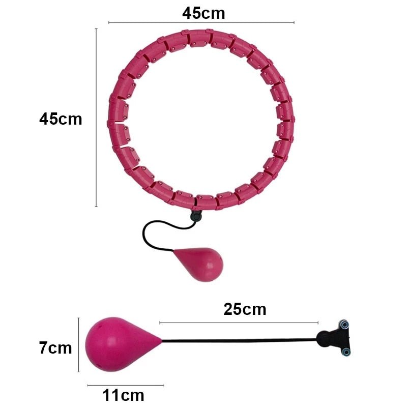 24 Section Adjustable Sport Hoops Abdominal Thin Waist Exercise Detachable Massage Fitness Hoop Training Weight Loss - DunbiBeauty, LLC