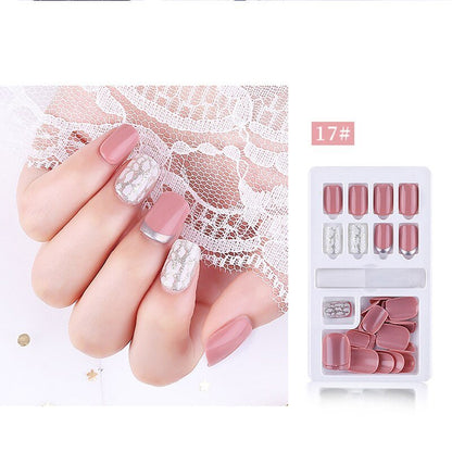 24/30Pcs Fake Nails With Glue Press On Nails Nail Tips With Jelly Double-sided Tape Natural Extension Nail Art - DunbiBeauty, LLC