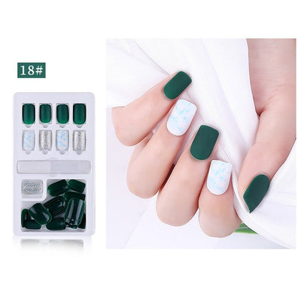 24/30Pcs Fake Nails With Glue Press On Nails Nail Tips With Jelly Double-sided Tape Natural Extension Nail Art - DunbiBeauty, LLC