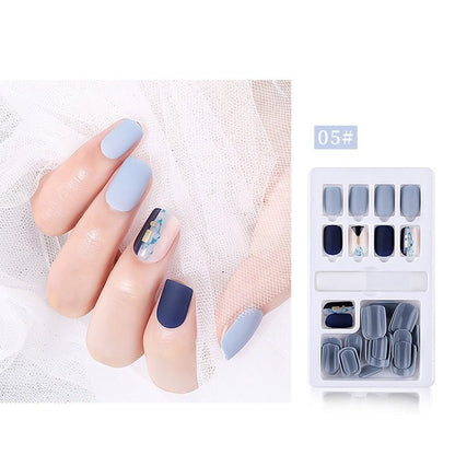 24/30Pcs Fake Nails With Glue Press On Nails Nail Tips With Jelly Double-sided Tape Natural Extension Nail Art - DunbiBeauty, LLC