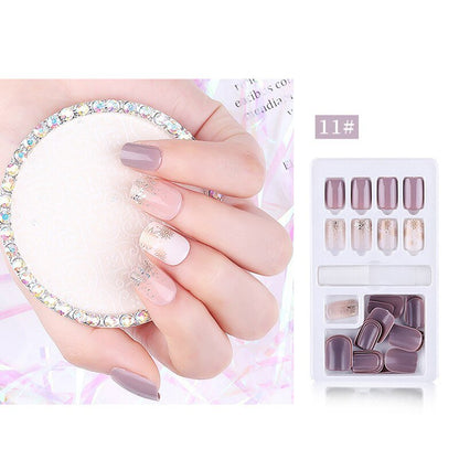 24/30Pcs Fake Nails With Glue Press On Nails Nail Tips With Jelly Double-sided Tape Natural Extension Nail Art - DunbiBeauty, LLC