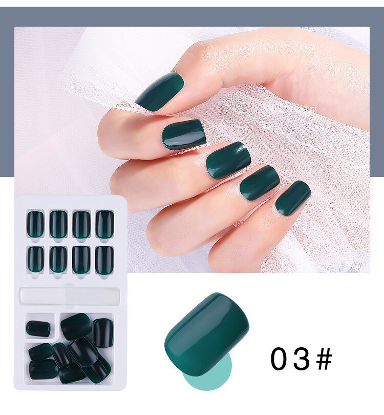 24/30Pcs Fake Nails With Glue Press On Nails Nail Tips With Jelly Double-sided Tape Natural Extension Nail Art - DunbiBeauty, LLC