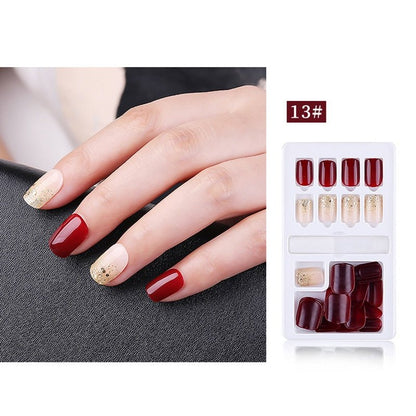 24/30Pcs Fake Nails With Glue Press On Nails Nail Tips With Jelly Double-sided Tape Natural Extension Nail Art - DunbiBeauty, LLC