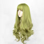 24inch Synthetic Green Black Hair Curly Big Wave Cosplay Wigs With Bangs for Women African American Heat Resistant Fiber Hair - DunbiBeauty, LLC