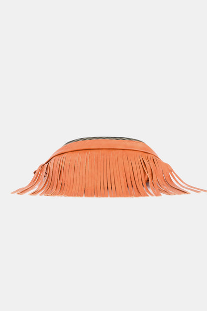 Fringed PU Leather Sling Bag