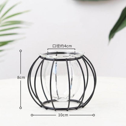 Nordic Simple Golden Glass Vase Zendrop