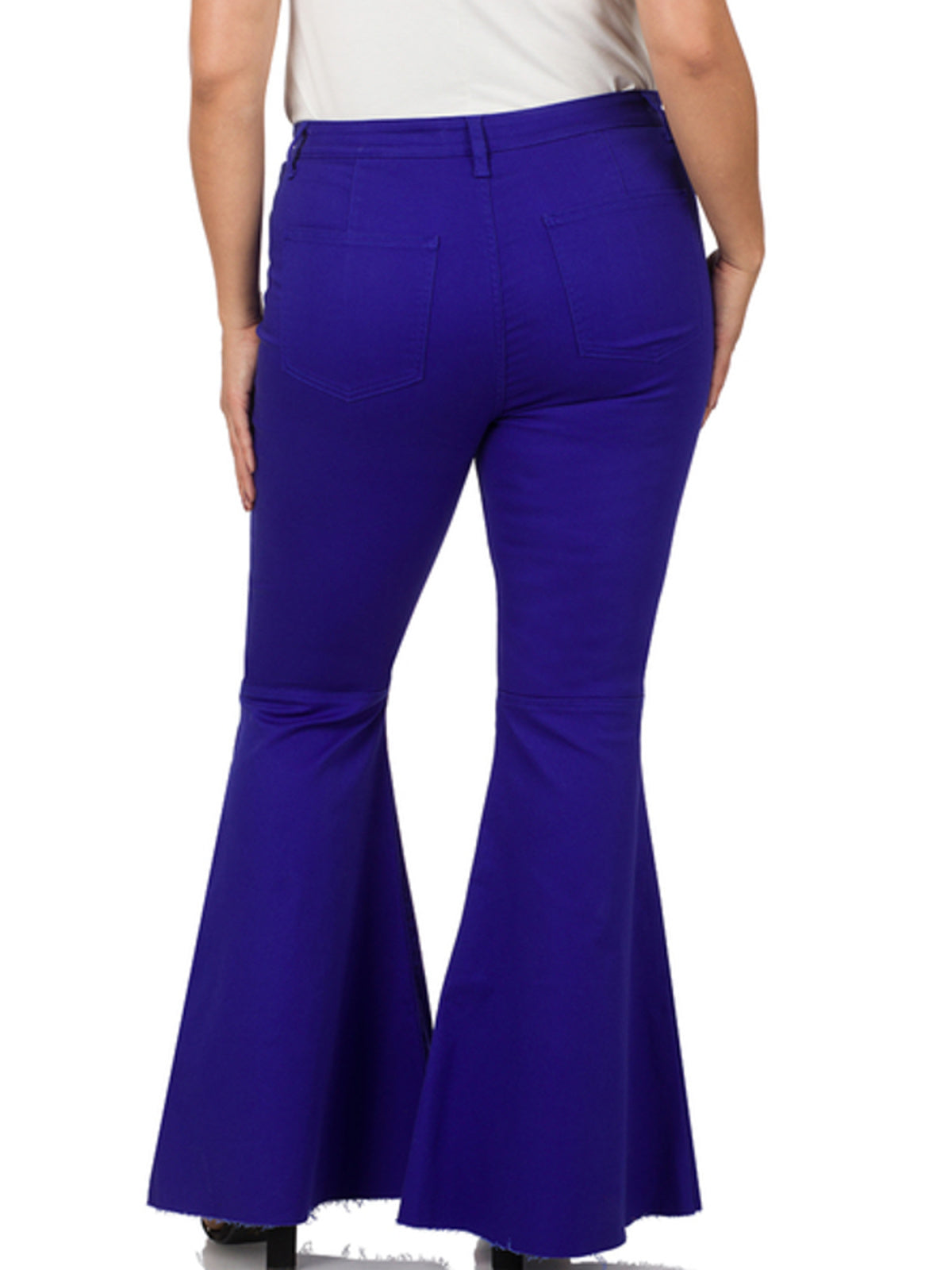 Plus Size High Rise Super Flare Denim Pants By Zenana Kiwidrop