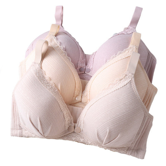 Women Maternity Bra Nursing Front Open Adjustable Shoulder Straps Cotton Nursing Bra Larnt