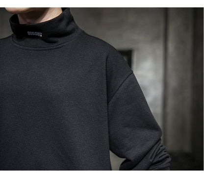 Men's Loose Long Sleeve Turtleneck with Hip Pocket nihaodropshipping