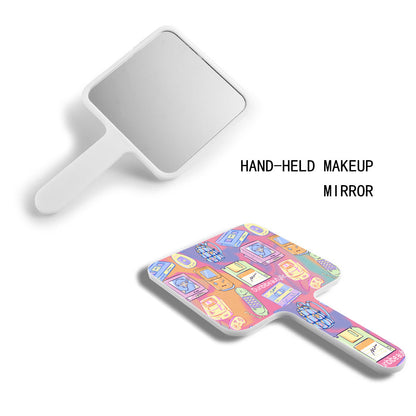 Handle Square Mirror｜Rubber -Kawaii, Retro, Anime, 90's Themed, Sherbet Colors, Pastel (Designed by Dunbi)