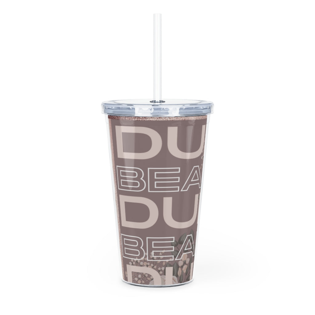 DunbiBeauty Plastic Tumbler with Straw Printify