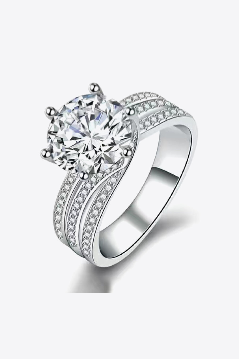 3 Carat Moissanite Three-Layer Ring Trendsi