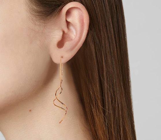 Weave Shape Dangle Earrings Kiwidrop