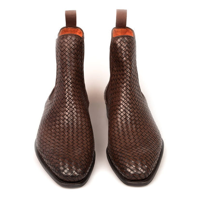 Woven Square Head Men's Low Profile Boots