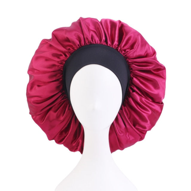 Women Satin Round Cap Sleep Hat Hair Protection Care Zendrop