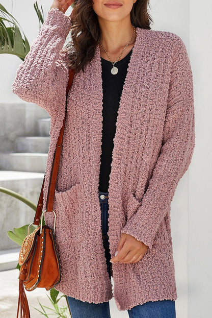 Pebble Beach Textured Cardigan Kiwidrop