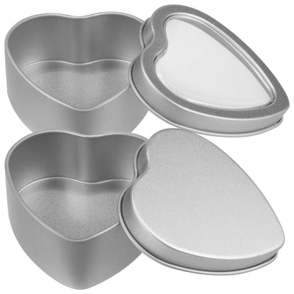 2PCS Heart Shape Metal Storage Box - DunbiBeauty, LLC