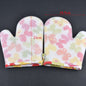 2PCS Heat Resistant Silicone Kitchen Gloves Oven Mitts Thicker Silicone Cooking Glove Microwave Oven Kitchen Print Gloves - DunbiBeauty, LLC