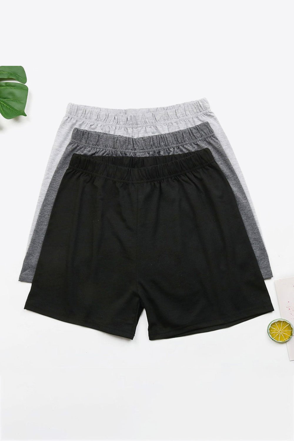 3-Pack Elastic Waist Shorts - DunbiBeauty, LLC