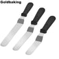 3 Pieces Angled Icing Spatula Set Stainless Steel Kitchen Cake Spatula - DunbiBeauty, LLC