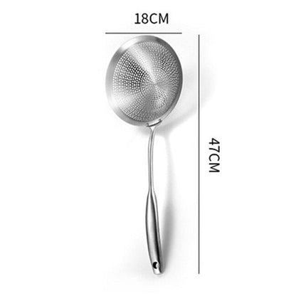 304 Stainless Steel Skimmer Strainer Colander Mesh Deep Fryer Oil Frying Scoop Noodles Dumpling Sieve Kitchen Tools Kitchenware - DunbiBeauty, LLC