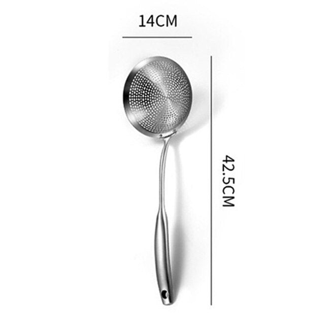 304 Stainless Steel Skimmer Strainer Colander Mesh Deep Fryer Oil Frying Scoop Noodles Dumpling Sieve Kitchen Tools Kitchenware - DunbiBeauty, LLC