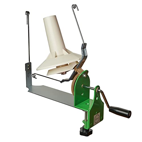 Olikraft 𝐋𝐚𝐫𝐠𝐞 𝐂𝐚𝐩𝐚𝐜𝐢𝐭𝐲 𝐘𝐚𝐫𝐧 𝐖𝐢𝐧𝐝𝐞𝐫 - Hand Operated Metal Yarn Ball Winder. Support 10 to 16 oz of Yarn Fiber Wool String (Stainless Steel)