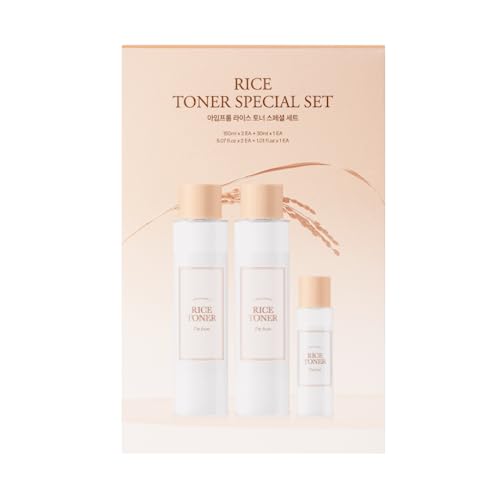 I'm From Rice Toner, 77.78% Rice Extract from Korea, Glow Essence with Niacinamide, Hydrating for Dry Skin, Vegan, Alcohol Free, Fragrance Free, Peta Approved, K Beauty Toner, 5.07 Fl Oz, Valentine