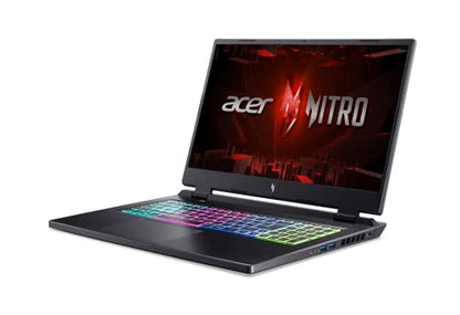 Acer Nitro 17 Gaming Laptop | AMD Ryzen 7 7735HS Octa-Core CPU | NVIDIA GeForce RTX 4050 GPU | 17.3" FHD 165Hz IPS Display | 16GB DDR5 | 1TB Gen 4 SSD | Wi-Fi 6E | RGB Backlit KB | AN17-41-R8N5, Black