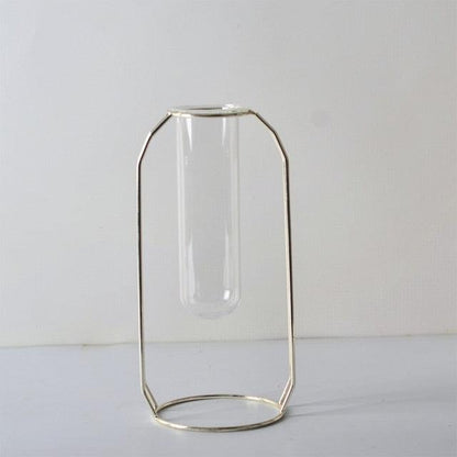 Nordic Simple Golden Glass Vase Zendrop