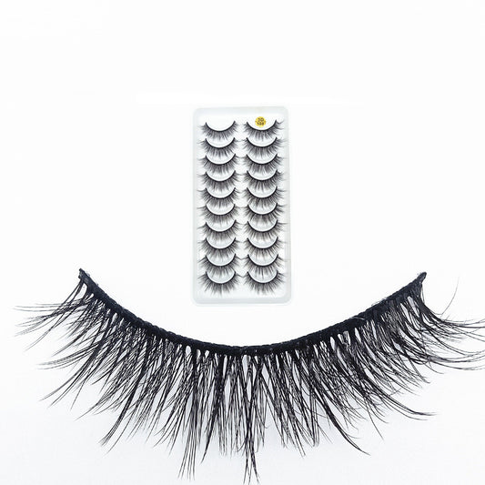 Women's Simple Three-dimensional Natural Ten Pairs Of False Eyelashes