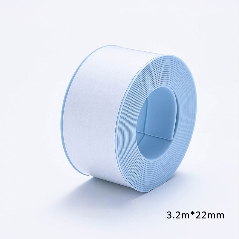 3.2mx38mm Bathroom Shower Sink Bath Sealing Strip Tape White PVC Self adhesive Waterproof Wall Sticker for Bathroom Kitchen - DunbiBeauty, LLC