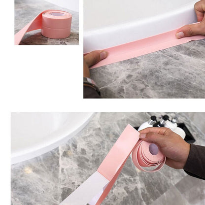 3.2mx38mm Bathroom Shower Sink Bath Sealing Strip Tape White PVC Self adhesive Waterproof Wall Sticker for Bathroom Kitchen - DunbiBeauty, LLC