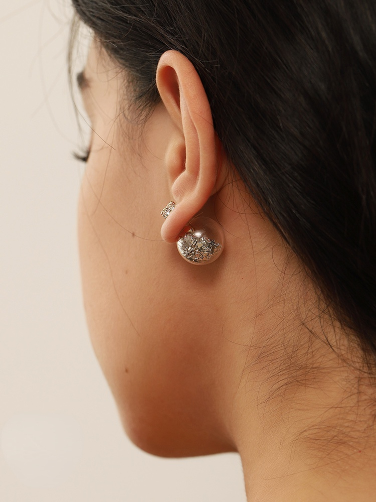 Rhinestone Ball Stud Earrings Kiwidrop