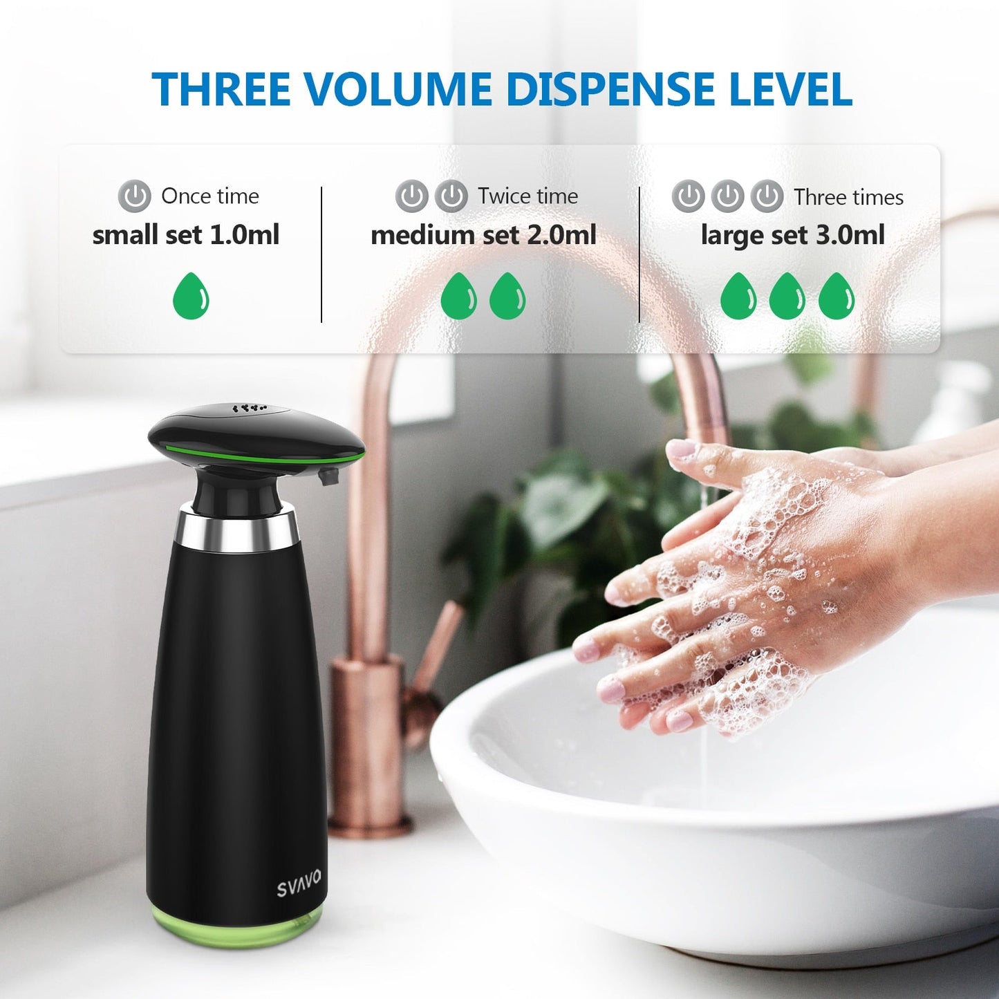 350ml Automatic Soap Dispenser Infrared Touchless Motion Bathroom Dispenser Smart Sensor Liquid Soap Dispenser for Kitchen - DunbiBeauty, LLC