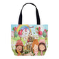 Canvas Bag｜Polyester - Watercolor, Candy, Pastel, Lollypops, Chocolate, Treats, Dessert, Girls, Friends, Rainbow, Candy Shop, Hot Air Balloon, Cake Pops, Chocolate Clouds (Designed by Dunbi)