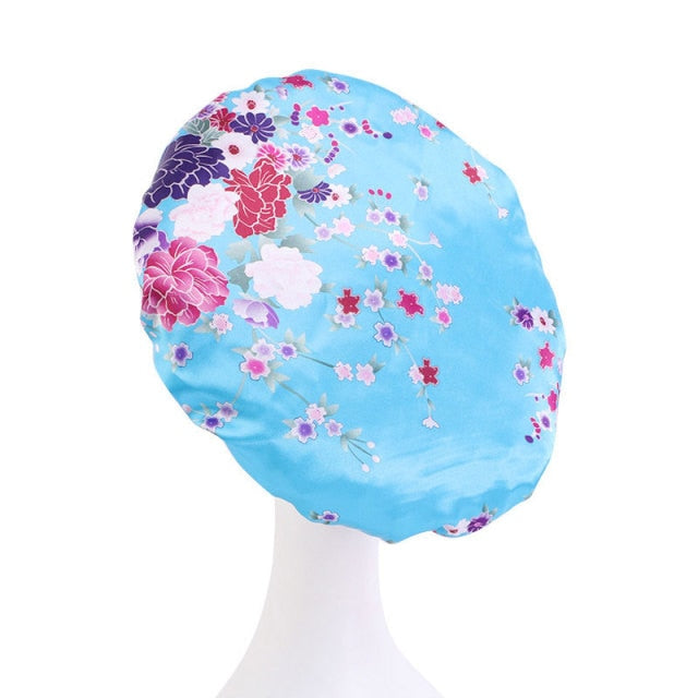 Women Satin Round Cap Sleep Hat Hair Protection Care Zendrop