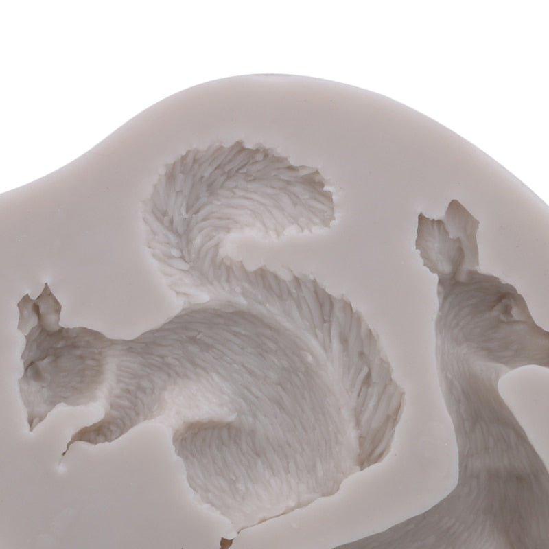 3D Rabbit Squirrel Fawn Bunny Silicone Mould Fondant Cake Chocolate Soap Mold Cupcake Tool Kitchen Dessert Accessories Appliance - DunbiBeauty, LLC