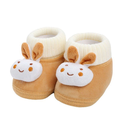 3D Rabbit Theme Soft Baby Shoes for 0 to 12 Months with Fleece Lining - DunbiBeauty, LLC